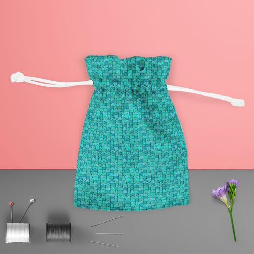 Image of ArtzFolio Blue Waves | Pouch Wrist Potli Bag | Bag for Weddings & Casual Parties