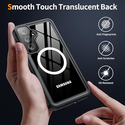 Image of ANTSHARE Magnetic for Samsung Galaxy S25 FE Case, Waterproof with Built in Screen Protector & Camera Protection, [Compatible with MagSafe] [IP68 Underwater], Full Body Rugged Phone Case 6.7'' - Blue