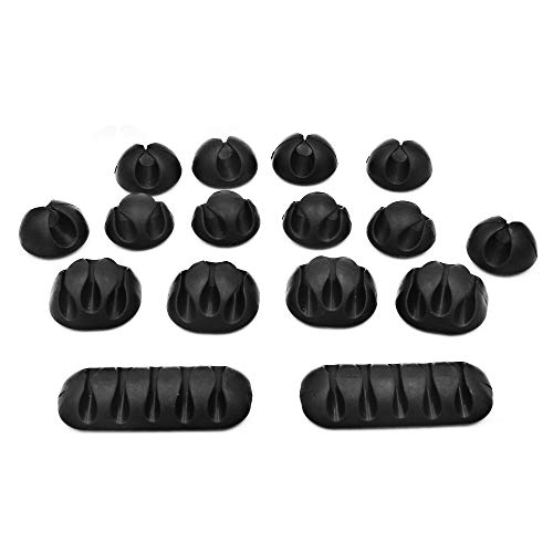 Cable Cord Holder Management Organizer: Cable Clips 16 Pack Self Adhesive Cord Holders - Thumbnail 7