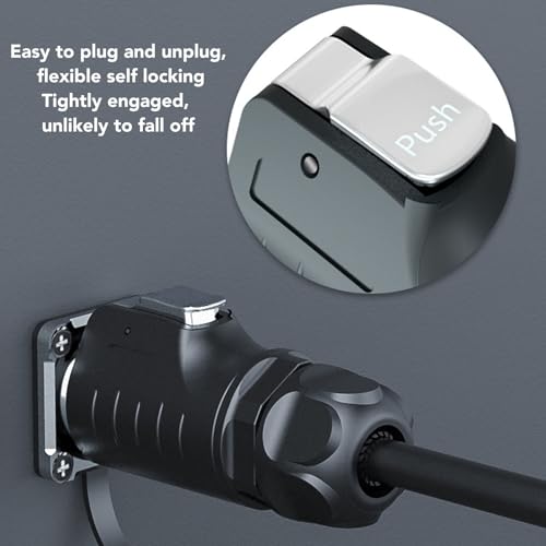 Conector aviación 3 pines IP68 cierre seguro doble sellado miniatura 3