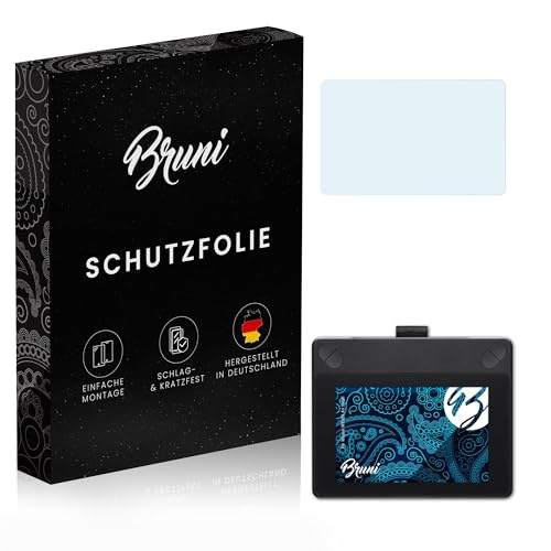 Bruni Protecteur d'écran compatible avec Wacom INTUOS Art Small Film Protecteur, cristal clair Écran protecteur (2X)