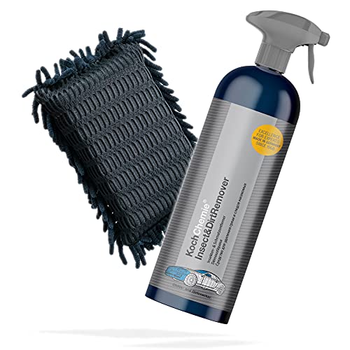 detailmate Koch Chemie Insect & Dirt Remover 0,75 l + éponge à insectes noire - Produit anti-insectes pour voiture/moto - Nettoyant insectes avec lamelles en...