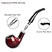 Joyoldelf Tobacco Pipe, Classic Smoking Pipe with Foldable Pipe Stand, Bent Tobacco Pipes for Smoking with Gift Box and Smoking Accessories