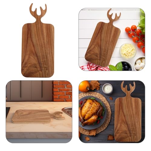 Tabla de cortar de madera acacia mangium, diseño sofisticado para picar y presentar alimentos 8
