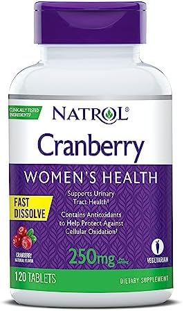 Natrol Cranberry Fast Dissolve Tablets, 250mg, 120 Count