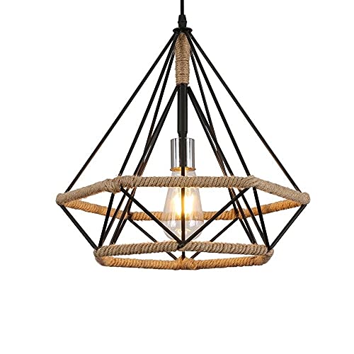 Lustre cage de diamant vintage pour éclairer un loft industriel ou un bar restaurant