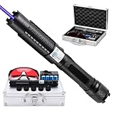 Portable Rechargeable LED Flashlight with Blue Light Feature and Adjustable Adjustable Focus for Outdoor Camping and Hiking