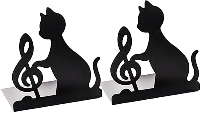 Serre-livres En Métal En Forme De Chat (Lot De 2) - Design Mignon Et Stable Pour Bureau, Bibliothèque
