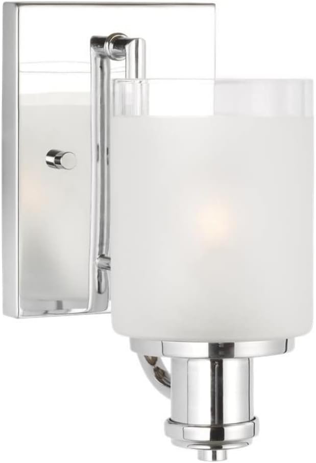 Generation Lighting 1-Light Norwood Traditional Bath Fixture Wall Lamp Brushed Nickel 4139801-962 | Bathroom Light Fixture for Home Decor | Wall Sconce Vanity Light Fixture and Bathroom Accessory