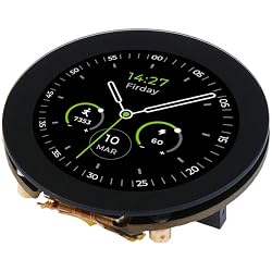 Seeed Studio Round Display for XIAO - 1.28-inch Round Touch Screen, 240×240 Resolution, 65k Colors, RTC, Charge IC, TF Card Slot, JST 1.25 Connector, All XIAO Compatible,HMI, Smart Home, Wearables