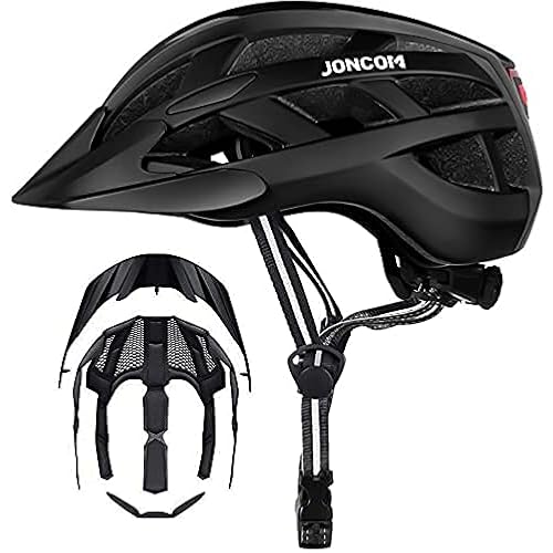 JONCOM Adult Bike Helmet, Bicycle Cycling Helmets with Echargeable Light for Adult Men Women Commuter Urban Scooter Adjustable