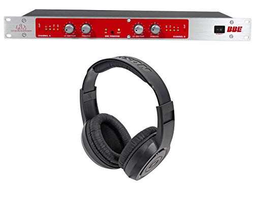BBE 482I Sonic Maximizer Signal Sound Processor Dual Mono DJ 482 I Bundle with Samson SR350 Over Ear Closed Back Studio Reference Monitoring Stereo Headphones