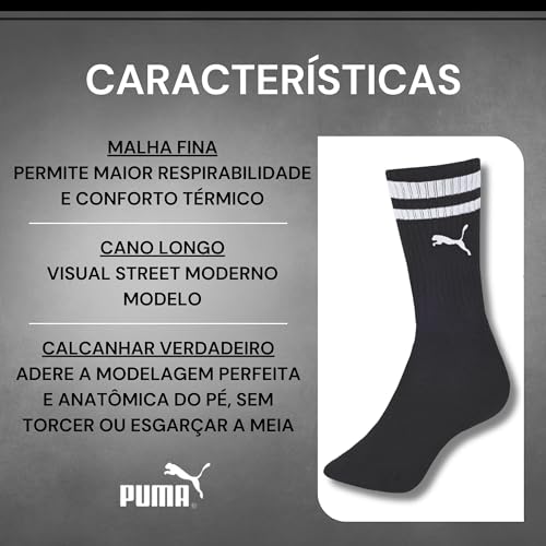 Kit 04 Pares de Meia Cano Longo Puma | KIT B | 39-43