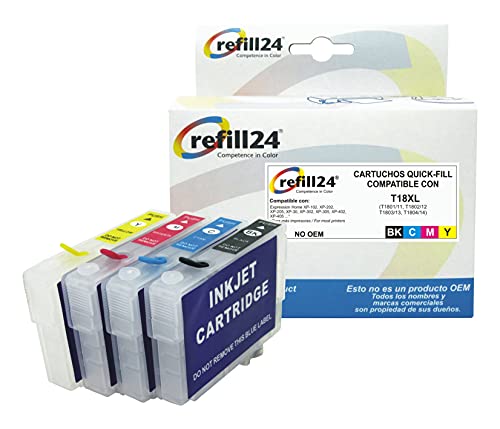 Refill24 T18 Cartucce ricaricabili compatibile per...