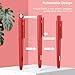 MoKo Holder Case Compatible with Apple Pencil 2nd Generation, Retractable Protective Apple Pencil Cover with Sturdy Clip, Hard PC Apple Pencil Case, Support Double-Tap, Red
