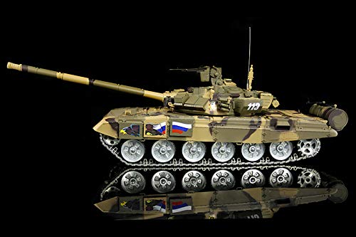 Henglong 1/16 Scale Customized Russia T90 RC Tank 3938 360° Turret Metal Wheels
