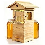 arnie per api selvatiche 【Compatta e facile da montare - Adatta ai principianti】Progettata specificamente per gli apicoltori principianti e per chi ha poco spazio, questa arnia di piccole dimensioni si adatta facilmente a giardini, terrazze e spazi urbani. Gli incastri a coda di rondine pretagliati, i fori preforati e tutta la ferramenta inclusa significano che non sono necessari attrezzi complessi: anche i principianti possono assemblarla rapidamente. Una scelta ideale per iniziare o ampliare il proprio apiario.