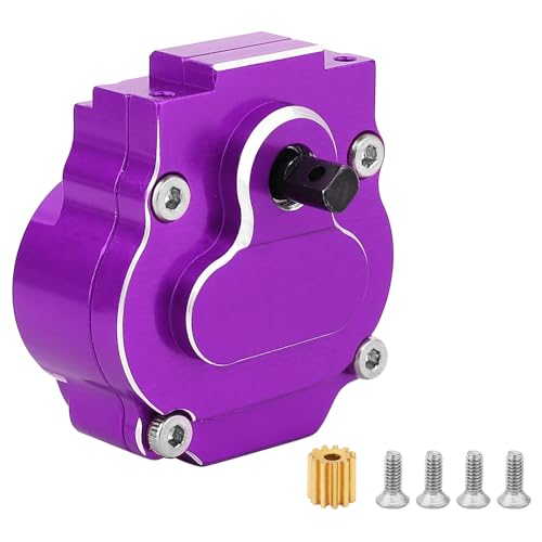 Pothyes Ascent 18 Transmission Gearbox with Pinion Gear for Redcat Ascent-18 1/18 RC Crawler Metal Upgrades Parts (Purple)