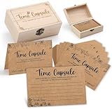 Baby Time Capsule Box 1st Birthday Keepsake Box First Birthday Party Favors Supplies Baby Shower Activities for 50 Guests Time Capsule Cards Party Games Open On Your 18th Memories Gifts for Babies