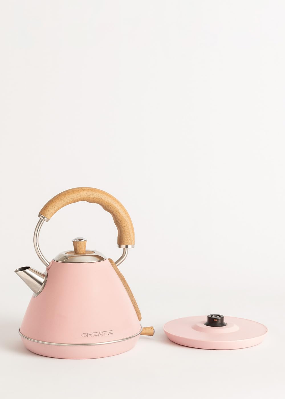 Toaster Pastellrosa mit Wasserkocher Pastellrosa 1L Retro Set