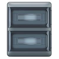 LEGRAND, Plexo S Feuchtraumverteiler, Aufputzverteiler, Schutzart: IP65-IK07, 2-reihig, 24 Module, Maße: 350 x 285 x 106 (H x B x T in mm) mit Neutralleiter- und Schutzleiter-Klemmenleiste, 601894