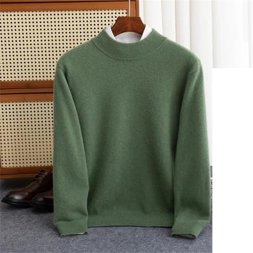 Men's Wool Pullover Half-High Collar Sweater Autumn Winter Warm Solid Color Knit Sweater Business Casual Top2