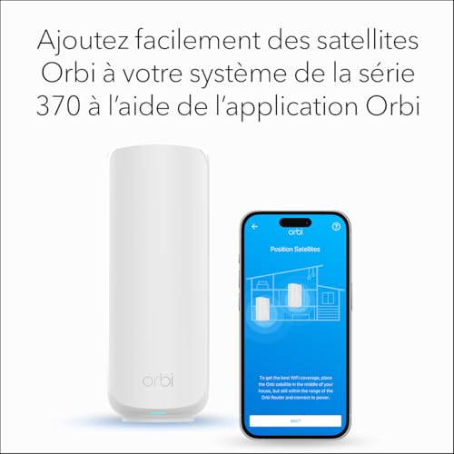Netgear Orbi WiFi 7 Série 370 Satellite RBE370 - vue 8