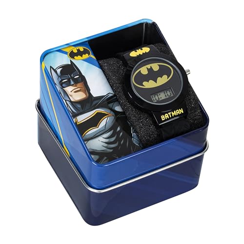 Relógio infantil Accutime Batman digital de quartzo para meninos, meninas e adultos de todas as idad