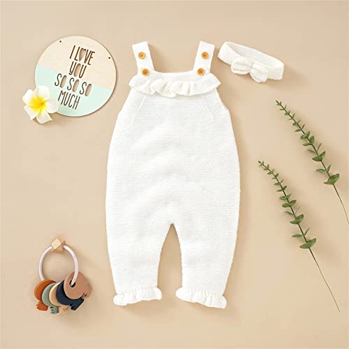 Toddler Pullover Sweater Newborn Infant Solid Knit Romper Cotton Sleeveless Boy Girl Ruffled Warm Fall Winter4