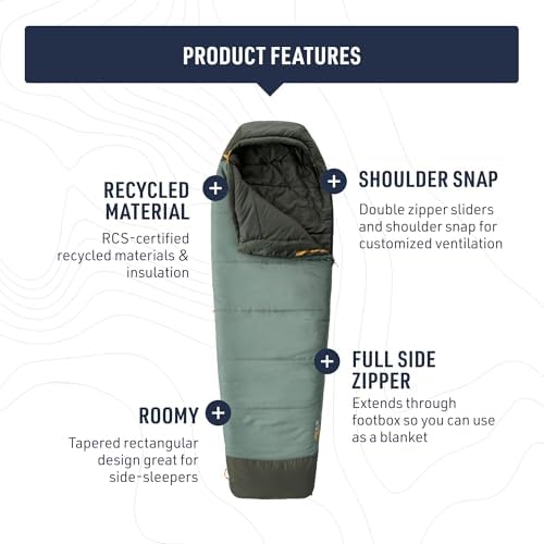 Bild 2 - SEA TO SUMMIT - Boab Schlafsack aus Kunstfaser (–1 °C) - Rechteckig - Durchgehender Reißverschluss - Revive Loft-Isolierung - RCS-Recyclingmaterialien - Für Camping & Trekking - Grün