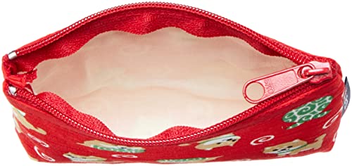 Wafu Biyori 117716 Mameshiba no Tsukuri Zippered Card Case, Red3