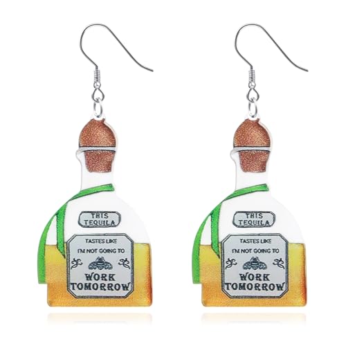 DAYANEY Margarita Earrings For Women As Cinco De Mayo Gift, Tequila Acrylic Earrings As Fiesta Party Accessories Martini Earring As Mexican Gifts For Girls Cocktail Earring As Mexico Holiday Jewelry