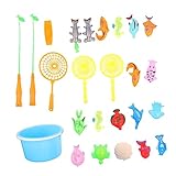 Kisangel 子供用釣りおもちゃセット 親子遊べる知育フィッシングゲーム プレミアムプラスチック製 夏の水遊びや室内遊びに