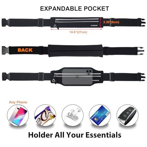 slim running belt fanny pack for men women running phone holder runners pouch waist pack for workout money belt running gear accessories fits all phones
