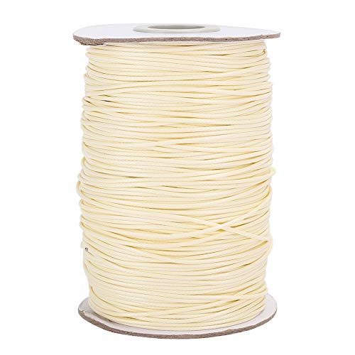Tomotato Nylon Waxed Thread, 1mm Waxed Lacing Cord Twine, 175 Yard Nylon Leather String for Leather Sewing Book Binding