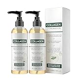 Collagen Lifting Body Oil, Moisturizing Body Oil, Collagen Body Creme for Neck, Chest, Arms, Thighs (2PCS)