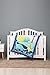 Blue T-Rex Dinosaur Nursery Crib Bedding Set 2 PC Quilt Fitted Sheet Baby Boy Cot Bedding Set