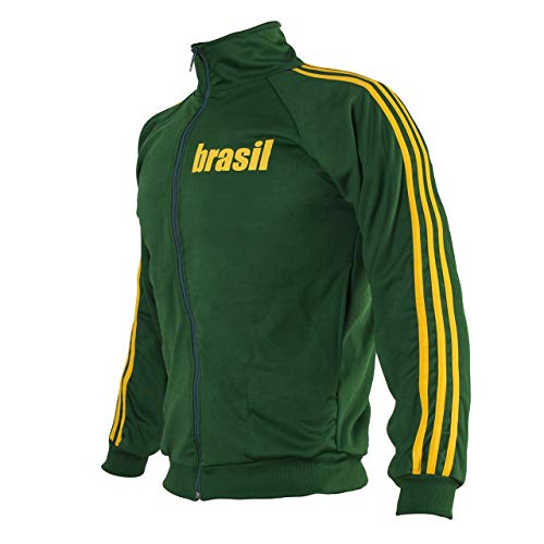 Jl sport brazil green capoeira zip-up jacket brasil tracksuit ret…