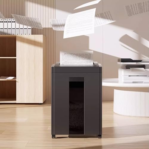 Destructora de Papel de Corte Transversal de 8 Hojas, 6 galones, Resistente, para Uso doméstico y de Oficina, para Papel, Tarjetas de crédito, Correo y Grapas, con Ventana Transparente, Nivel de segu
