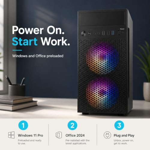 Image of Core i7 Desktop Computer PC | Core i7-4770 3.40Ghz| 16GB RAM | 512GB SSD | 5G WiFi & Bluetooth | HDMI, VGA, Ethernet | USB 3.0 | Windows 11 Pro & Office 24 Installed | 2 Year On-Site Warranty