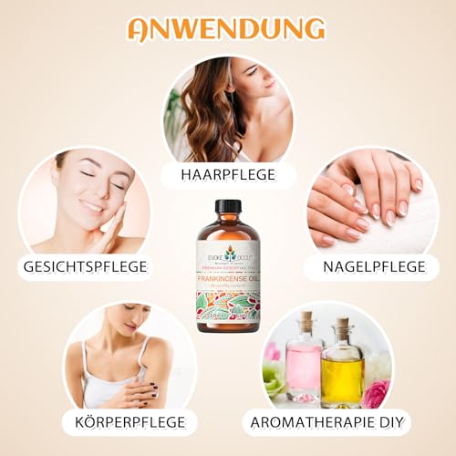 EVOKE OCCU Weihrauch ätherisches Öl 118ml, reines Weihrauchöl für Diffusor Haut Massage Kerze Seife machen- 4 FL Oz