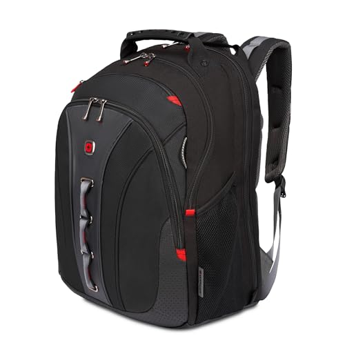 Wenger Legacy 16 inch Laptop Backpack, Men's and Women's Laptop Bag, Black/Gray, One Size