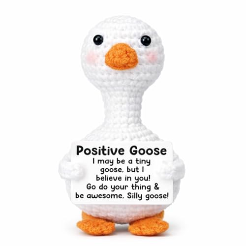 BAGUBDR Silly Goose Goose Crochet Animals Crochet Animal Gift for Emotional Support Decorative Companion for Desk and Office Spaces