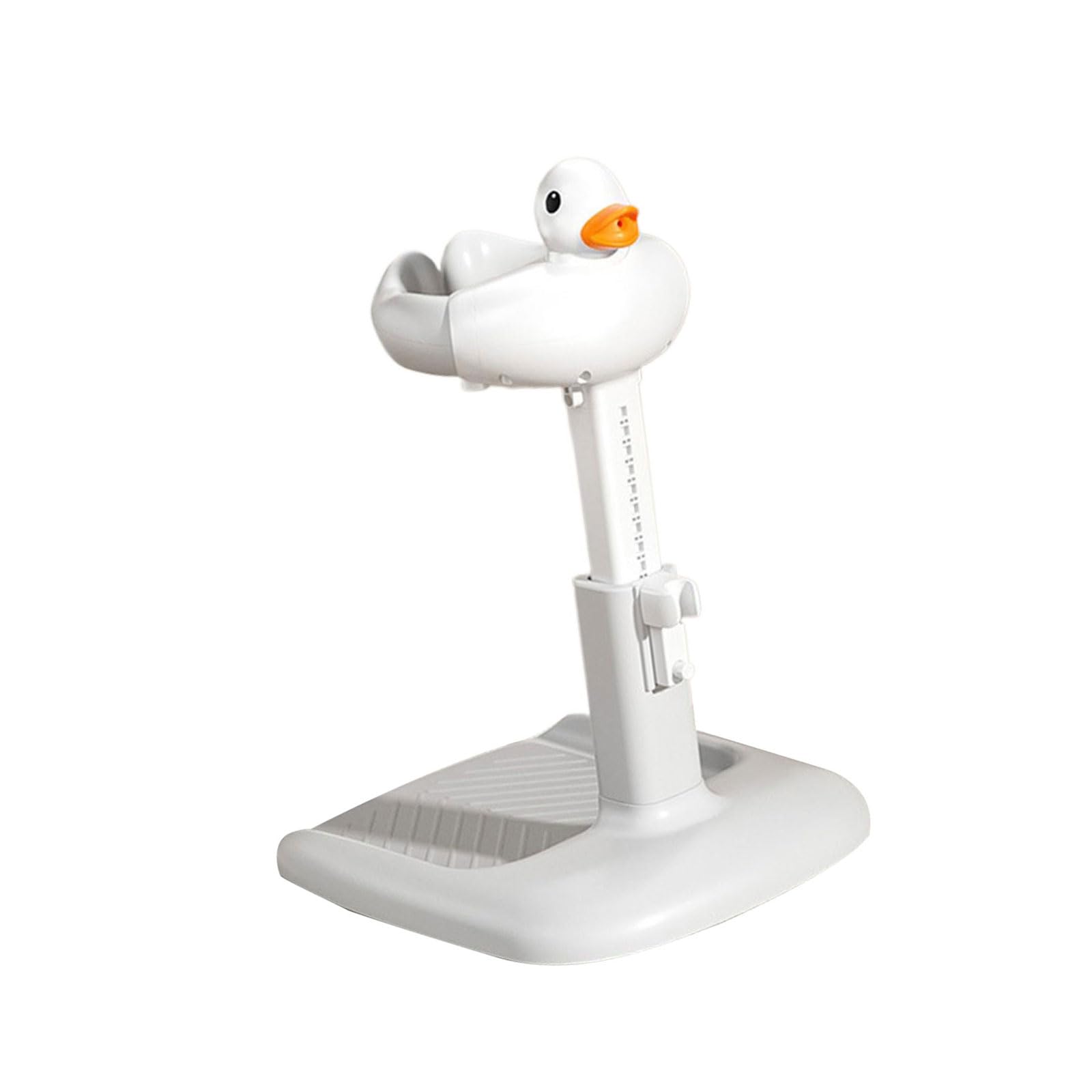 Soporte de baño de pie para bebé, soporte de ducha de altura ajustable, solución de baño de dibujos animados para duchas seguras de niños pequeños, ejercicios de pie para niños pequeños