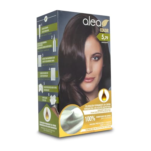 ALEA - Tinte Pelo Mujer - Alea Color - Nº 5.79 K - Color Chocolate - Coloración Permanente en Crema - con Aceite de Argán y Macadamia - Cobertura de Canas - Máxima Protección y Cuidado