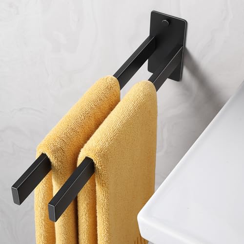 ALOCEO Y0293 Handtuchhalter Schwarz Zweiarmig