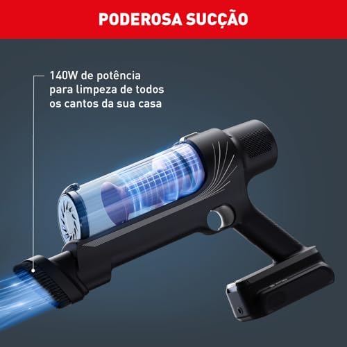 Aspirador de Pó Versatil Sem Fio Arno X-PERT 7.60 com Bateria Removível e 6 Acessórios, RH6A Bivolt
