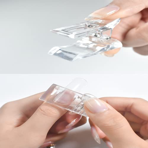 Clip Transparente, 5 Pinzas Cristal Uñas De Gel Clips, la Construcción Rápida de Uñas y Poly Gel Clips De Uñas, Clips Accesorios de Gel de Uñas, para Abrazaderas de Plástico de Manicura de Uñas