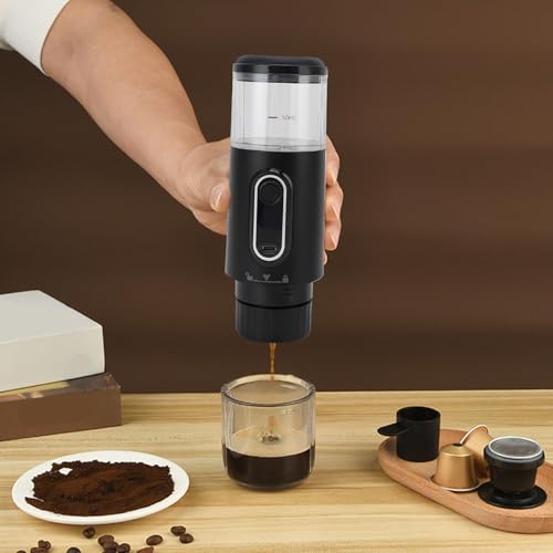 Cafetera portátil eléctrica para cápsulas y café molido 100 ml miniatura 2