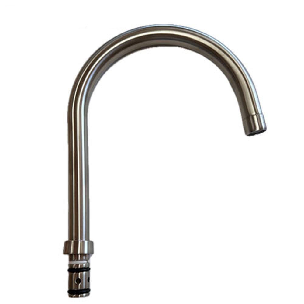 Replacement Tap Spout Compatible 1306R 133.0314.654 Franke Howdens Lamona Abode John Lewis San Marco Carron Phoenix Rangemaster John Lewis Kitchen Taps Silk Steel Brushed Nickel uses 1239R O'Rings